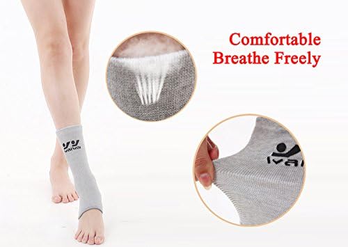 1 Piece Multifunction Sports Support Prevent Sprain Ankle Support Bandage Brace Calf Support (Medium, light gray)