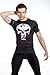 Red Plume Men's Compression Sports Fitness Armor Shirt, Men Skull T-shirt (XXL, black)