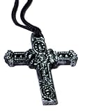 New Pewter Color Cross Vampire Slayer Costume Necklace