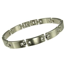 Men's Polished & Matte Bracelet, Stainless Steel, 22cm Length, Model C/SSB1