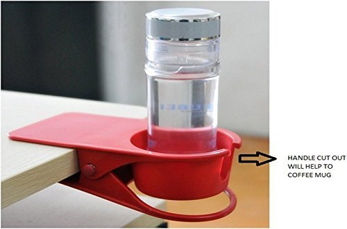 Desk Cup Drink Bottle Holder Table Clip Drinklip Mug Stand Clamp - Strong Hold