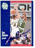 Dee Brown Autographed/Hand Signed Basketball Card (Boston Celtics)