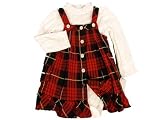 Ralph Lauren Plaid Jumper with Long Sleeve Onesie