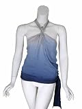 ADAM LIPPES Silk Halter Top in Marine Blue