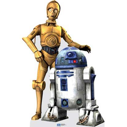 C3PO and R2D2 Life Size Cutout