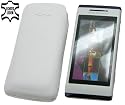 Sony Ericsson Aino Etui Leder Tasche - Original SunCase Produkt ( Weiss )