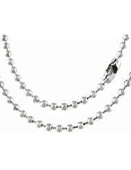 Stainless Steel Ball Bead Link Chain Necklace 24 Inch by Goldfinger