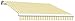 Awntech 10-Feet Maui-LX Left Motor with Remote Retractable Acrylic Awning, 96-Inch Projection, Yellow/White