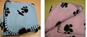 Small Blue or Pink Fleece Blankets For Pet Bedding Cats & Dogs