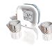 aXbo Sleep Phase Alarm Clock (Couple Double, White) for 2 People