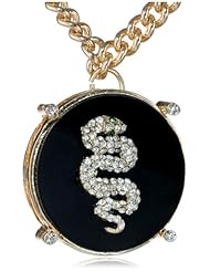 Steve Madden Snake Wrap Circle Long Pendant Necklace, 39"