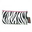 Zebra Hot Pink Cosmetic Makeup Bag Small