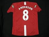 08-09 MANCHESTER HOME JERSEY ANDERSON + FREE SHORT (SIZE XL)