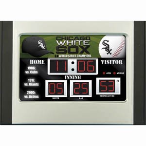 Chicago White Sox Scoreboard Desk Clock