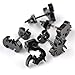 JOVIVI® Black Stainless Steel Men's Earring Ear Studs 10pcs