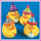 12 Birthday Theme Rubber Ducky Favors