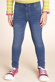 Cotton Rich Plain Stretch Denim Jeggings