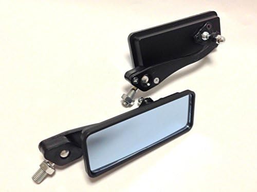 collapsible (nakira)! Angle freely! Custom square mirror blue lens plastic side set bike universal 10 mm positive screw 443