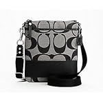 Coach Signature Stripe Swingpack Crossbody Messenger Bag Purse