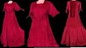 Red Victorian&nbsp;Walking&nbsp;Dress&nbsp;