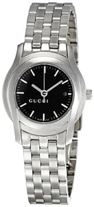 Gucci 5505 Stainless Steel Black Ladies Watch YA055518