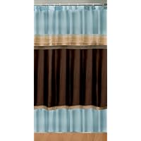 Creative Bath Products Inc. S1021MULT Mystique Shower Curtain, Blue