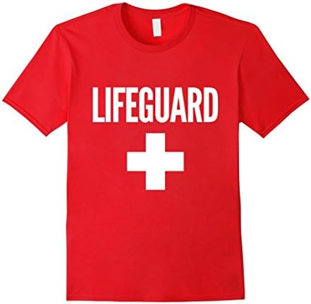 Men's Lifeguard YMCA Pool Staff T-Shirt Medium Red