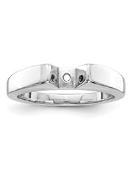 14k White Gold Peg Set Solitaire Ring Semi-Mounting, No Center Stone Included