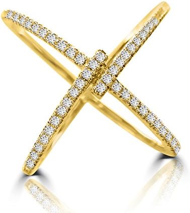 14K Yellow Gold X Criss Cross Ring