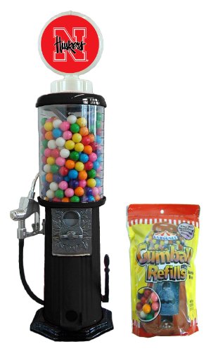 Nebraska Black Retro Gas Pump Gumball Machine