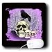 WhiteOaks Halloween Skulls - Three Skulls and Raven Skull with Raven - Mouse Pads