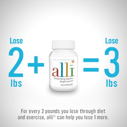 alli Orlistat 60 milligram Diet Supplement Pill, Only FDA Approved Over