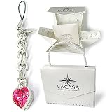Heart WMP-4831 Rose Mobile Phone Case MP3 Player Charm with Original Swarovski Crystals