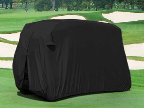 WATERPROOF SUPERIOR BLACK GOLF CART COVER COVERS CLUB CAR, EZGO, YAMAHA, FITS MOST FOUR-PERSON GOLF CARTS On Sale