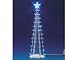 Lemax Christmas Village Battery Operated 9" Lighted Blue Silhouette Tree #74657