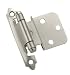 Amerock BP3428-G10 Self-Closing Face Mount 3/8-Inch Inset Hinge, Satin Nickel