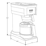 BUNN BTX-B ThermoFresh 10-Cup Thermal-Carafe Home Coffee Brewer, Black