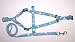 Ultralite Step-In Dog Harness & Leash Set Small 12-17 Blue Dot Design