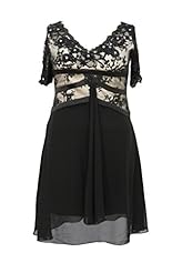 Plus Size A-line V-neck Chiffon Applique Lace Crystal Short Sleeves Short Tea Length Evening Dress/Mother-of-the-Bride Dress/Party Dress 