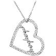 Licensed Clear Rhinestone Playboy Heart Necklace