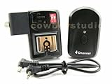 Cowboystudio UNPT-04 4 Channel Wireless Hot Shoe Flash Trigger Receiver with Umbrella Holder for Canon EOS, Nikon, Olympus and Pentax Flashes Other products by cowboystudio