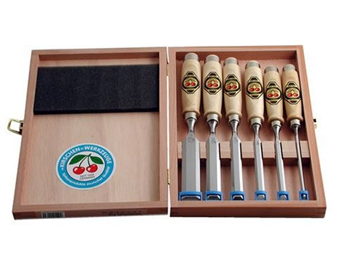 Two Cherries 500-1561 Chisel Set in Wood Box, 6-Pieces