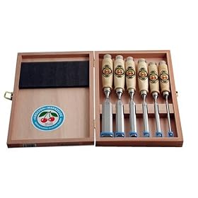 Two Cherries 500-1561 Chisel Set in Wood Box, 6-Pieces by Two Cherries