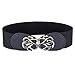Women Retro Elastic Waist Metal Interlock Buckle Size S CL0413-1