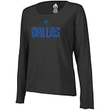 Dallas Mavericks T Shirt : adidas Dallas Mavericks Ladies Black Inner Thoughts Silky Smooth Long Sleeve T Shirt