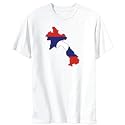 T-Shirt Mens White " Laos - Country Map Color Simple" Countries