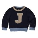 Junior J by Jasper Conran Navy J chunky knitted jumper