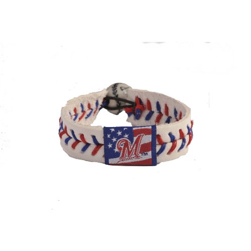 MLB Milwaukee Brewers Stars and Stripes Baseball Bracelet