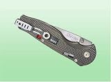 SOG Specialty Knives SGFSA-97 Flash I - 1/2 Serrated Aluminum Handle