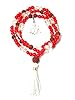 Spiritual Rudraksha Coral Crystal Beads Yoga Japa Mala 108+1 Hanuman Pendant